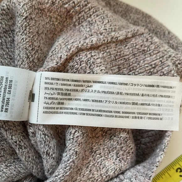 Abercrombie & Fitch Light Pink Marled Mock Neck Pullover Sweater Small Women’s - Picture 9 of 10